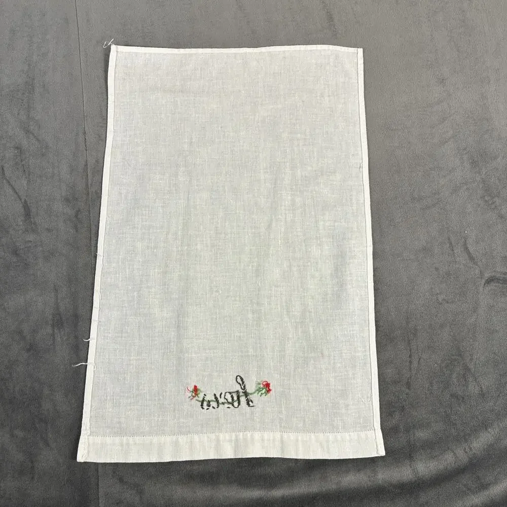 Vintage Embroidered Hand Towels HIS and HERS 12